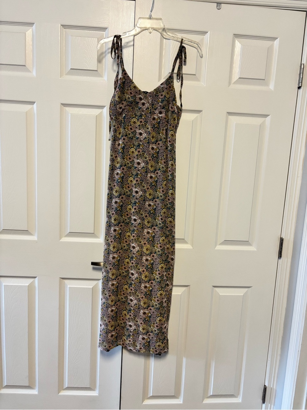 mittoshop Floral Tie-Shoulder Slip Dress - Brown Multi